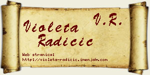 Violeta Radičić vizit kartica